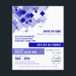 Blue Squares, Opticien, Technical Practitioner Flyer<br><div class="desc">Blauwe vierkantjes,  Opticien,  Technical Practitioner Adverteren brochures door de Visitekaartje winkel.</div>