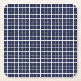 Blue Squares Paper-Onderzetter Kartonnen Onderzetters