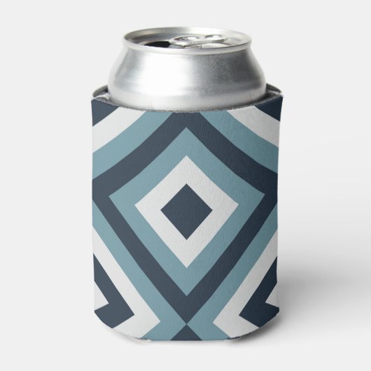 Blue Squares Patroon Blikjeskoeler (Blikje Voorkant)