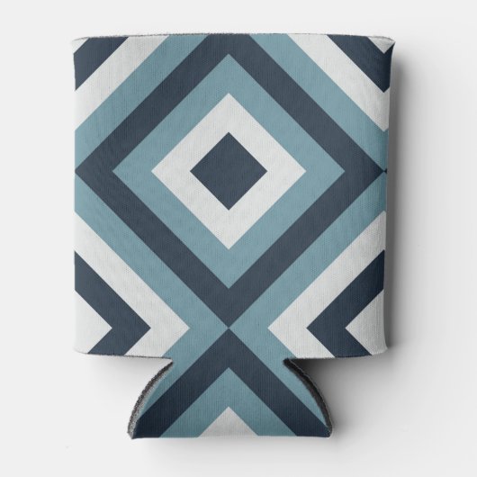 Blue Squares Patroon Blikjeskoeler (Voorkant)