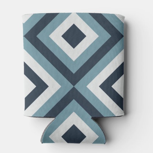 Blue Squares Patroon Blikjeskoeler (Achterkant)