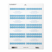 Blue Squares Patroon Etiket (Full Sheet)