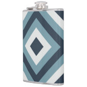 Blue Squares Patroon Heupfles (Links)