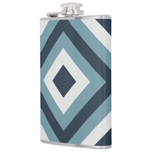 Blue Squares Patroon Heupfles (Links)