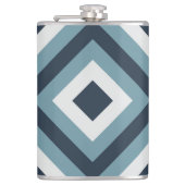 Blue Squares Patroon Heupfles (Voorkant)