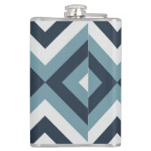 Blue Squares Patroon Heupfles (Achterkant)