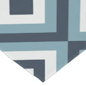 Blue Squares Patroon Korte Tafelloper (Hoek)