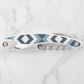 Blue Squares Patroon Kurkentrekker (Voorkant)