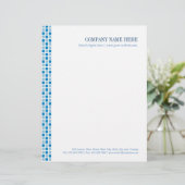 Blue Squares Patroon Persoonlijk Briefhoofd (Staand voorkant)