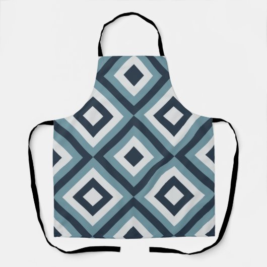 Blue Squares Patroon Schort (Voorkant)