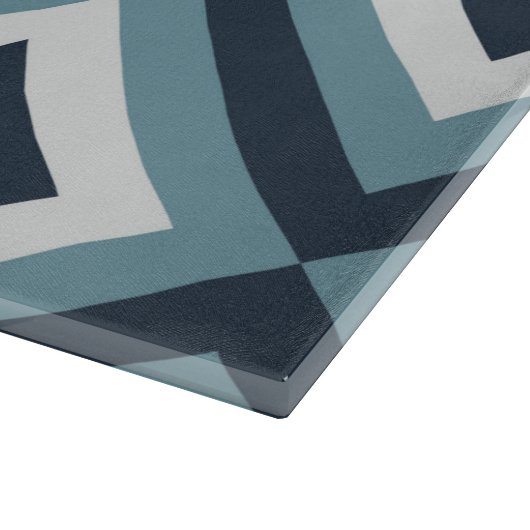 Blue Squares Patroon Snijplank (Hoek)