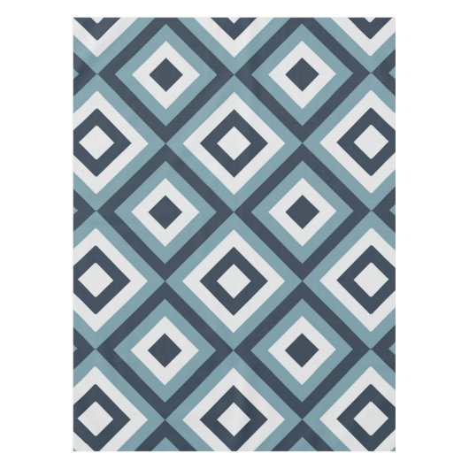 Blue Squares Patroon Tafelkleed (Voorkant)