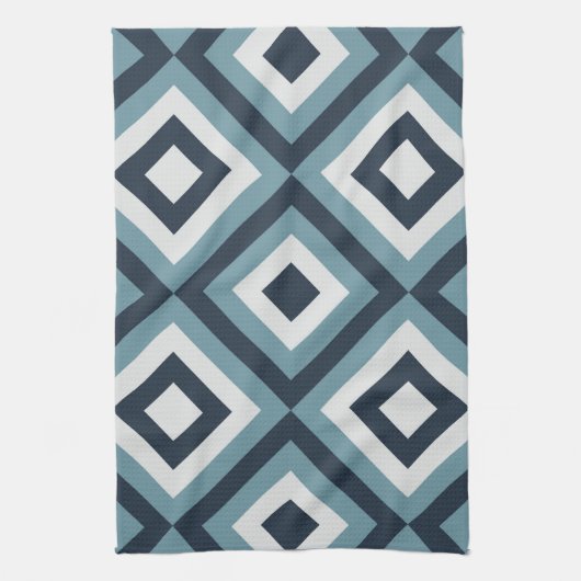 Blue Squares Patroon Theedoek (Verticaal)