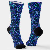 Blue Squares Socks Sokken (Gebogen)