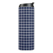 Blue Squares Thermal Tumbler Thermosbeker (Gedraaid links)