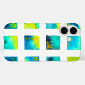 Blue squares watercolor abstract Case-Mate iPhone case (Achterkant (horizontaal))