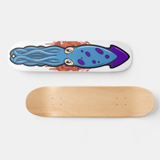Blue Squiddy Skateboard (Horizontaal)
