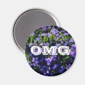 Blue Squill Spring Flowers met jouw letters Magneet (Voorkant / Achterkant)