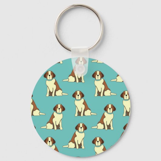 Blue St. Bernard Lover Sleutelhanger (Achterkant)