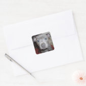 Blue Staffordshire Bull Terrier Puppy, Vierkante Sticker (Envelop)