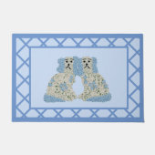 Blue Staffordshire Dogs Deurmat (Voorkant)