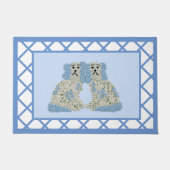 Blue Staffordshire Dogs Ginger Jars Deurmat (Voorkant)