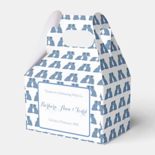 Blue Staffordshire Dogs Ginger Jars Jar Wedding Fa Bedankdoosjes (Voorkant Zijde)