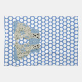 Blue Staffordshire Dogs Ginger Jars Magnolia Theedoek (Horizontaal)