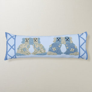 Blue Staffordshire Dogs Lumbar Lichaamskussen