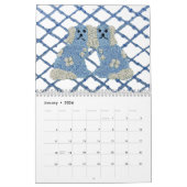 Blue Staffordshire Honden Lattice Trellis Kalender (Jan 2026)