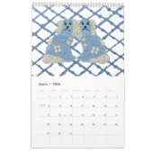 Blue Staffordshire Honden Lattice Trellis Kalender (Mar 2026)