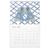 Blue Staffordshire Honden Lattice Trellis Kalender (Jan 2026)