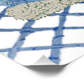 Blue Staffordshire Honden Lattice Trellis Perfect Poster (Hoek)