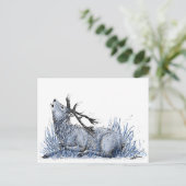 Blue Stag Briefkaart (Staand voorkant)