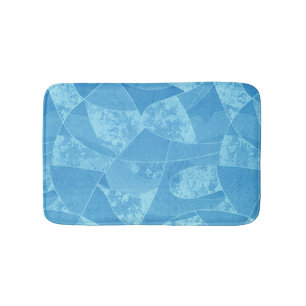 Blue Stain Glass Bath Mat