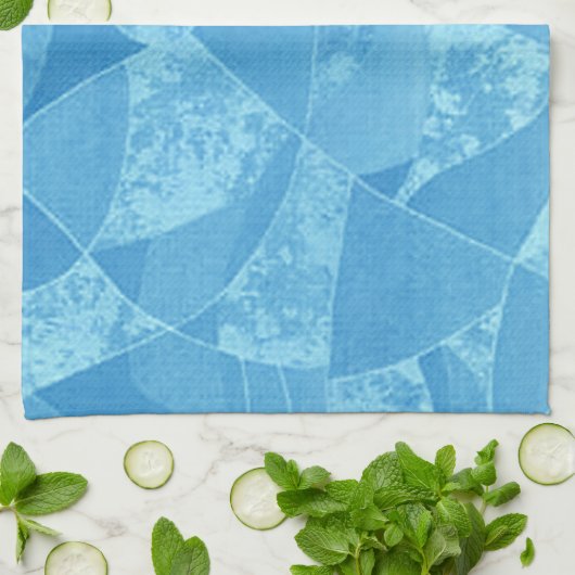 Blue Stain Glass Kitchen Towel Theedoek (Gevouwen)