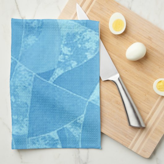 Blue Stain Glass Kitchen Towel Theedoek (Quarter Fold)
