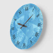 Blue Stain Ronde Roman Nummerklok Grote Klok (Hoek)