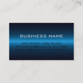 Blue Stainless Metal Professional Visitekaartje (Achterkant)