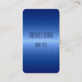 Blue Stainless Steel Metal Visitekaartje (Voorkant)