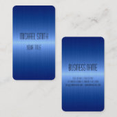 Blue Stainless Steel Metal Visitekaartje (Voorkant / Achterkant)