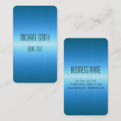 Blue Stainless Steel Metal Visitekaartje (Voorkant / Achterkant)