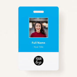 Blue Standard Corporate Employee Name Tags Badge