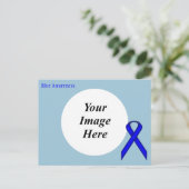 Blue Standard Ribbon Sjabloon door Kenneth Yoncich Briefkaart (Staand voorkant)