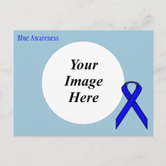 Blue Standard Ribbon Sjabloon door Kenneth Yoncich Briefkaart (Voorkant)