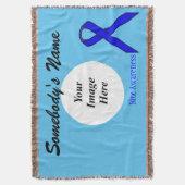 Blue Standard Ribbon Sjabloon door Kenneth Yoncich Deken (Voorkant Verticaal)