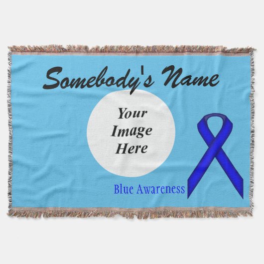 Blue Standard Ribbon Sjabloon door Kenneth Yoncich Deken (Voorkant)