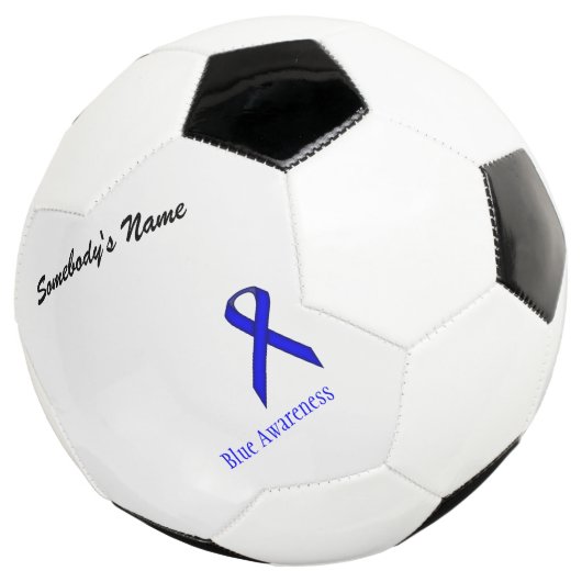 Blue Standard Ribbon Sjabloon door Kenneth Yoncich Voetbal (Drie kwart)