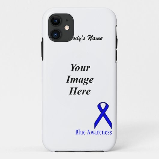 Blue Standard Ribbon van Kenneth Yoncich Case-Mate iPhone Case (Achterkant)