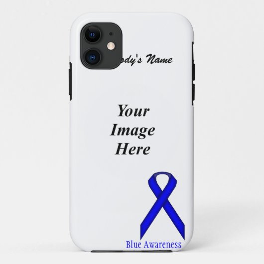 Blue Standard Ribbon van Kenneth Yoncich Case-Mate iPhone Case (Achterkant)